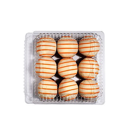 slide 1 of 1, Mini Vanilla Peach Raised Donuts Pack - 9-17.77 Oz, 159.93 oz
