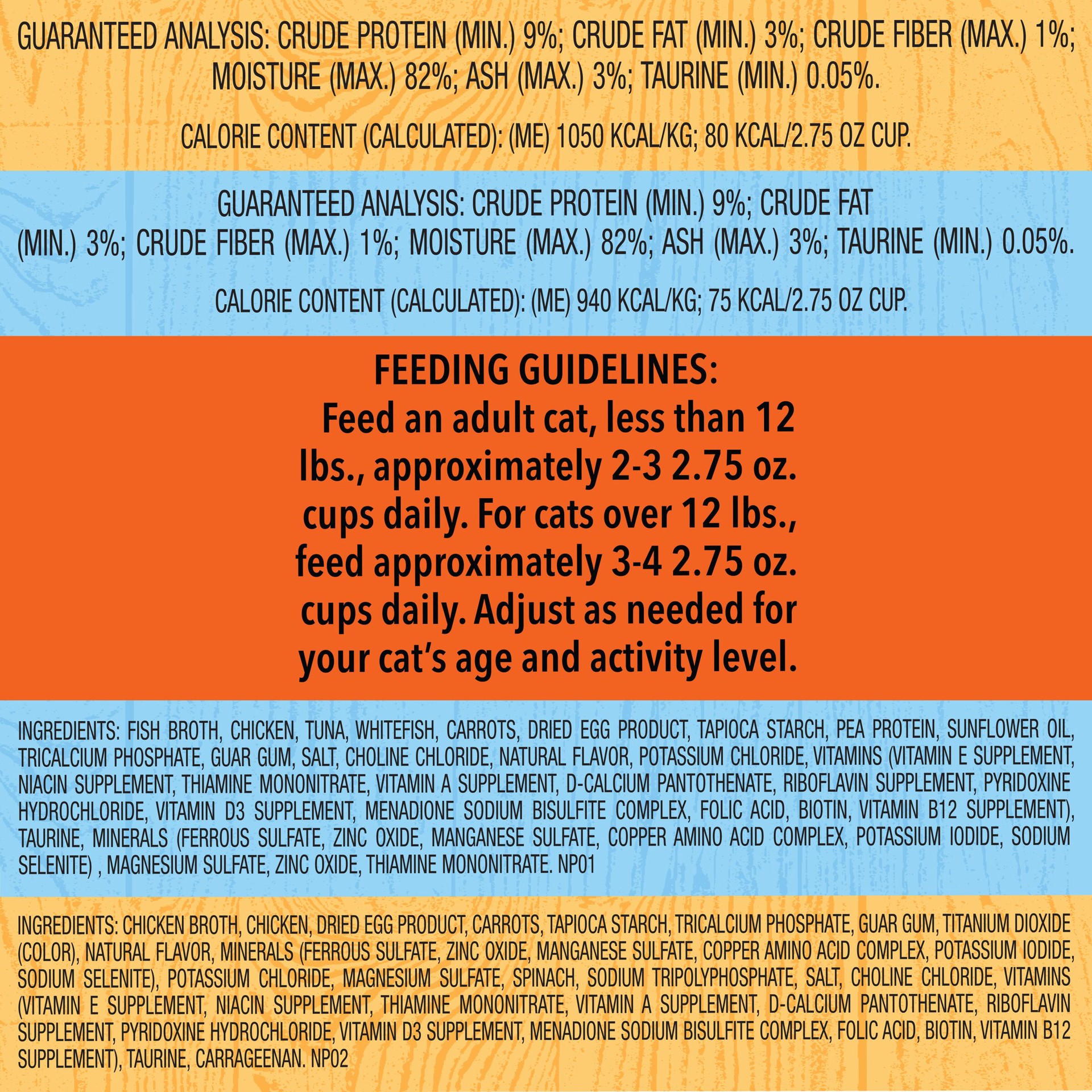 slide 6 of 7, Meow Mix Grain Free Poultry & Seafood Variety Pack with Real Chicken in Gravy, Real Tuna and Whitefish in Sauce, 2.57 oz, 33 oz