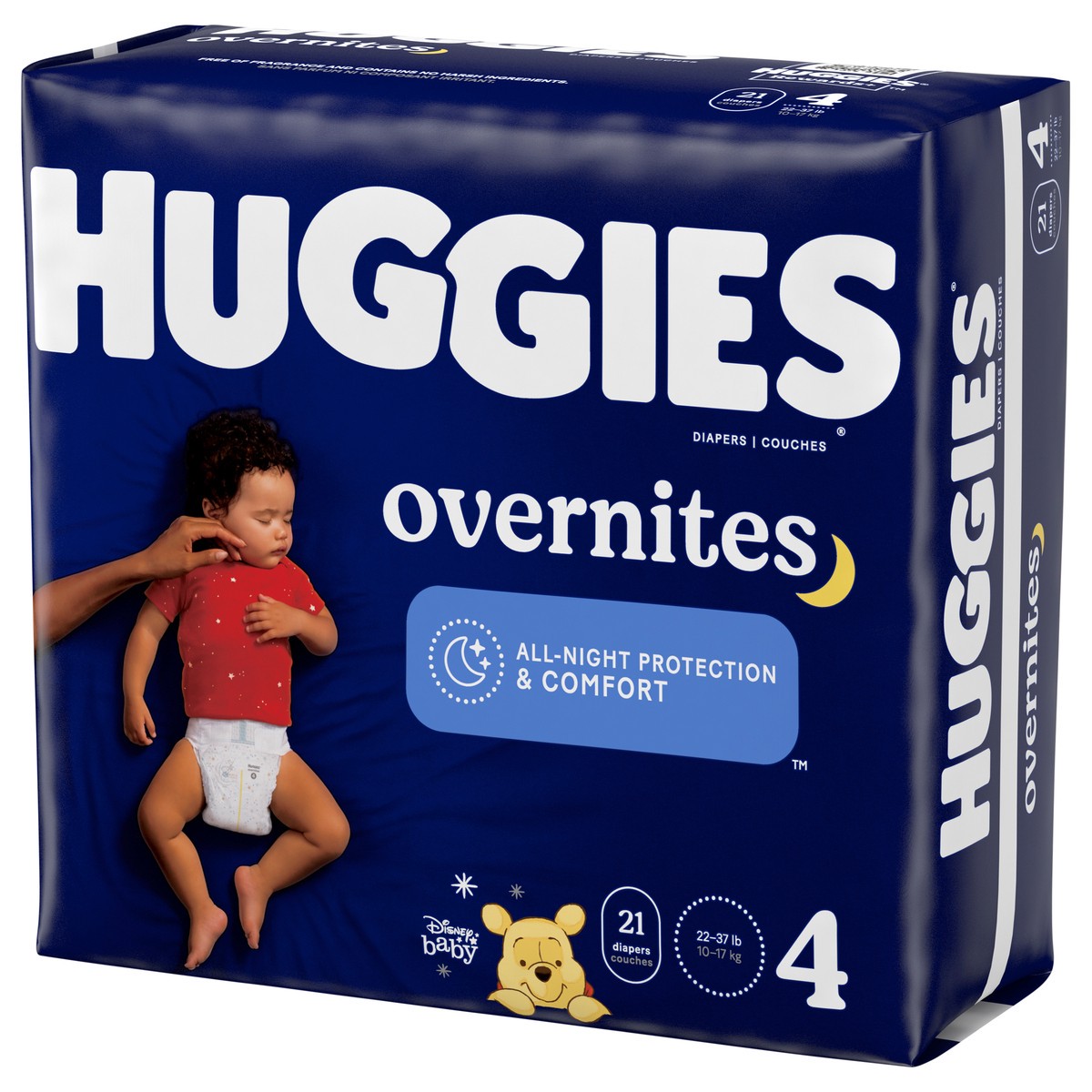 slide 5 of 8, Huggies Overnites Nighttime Baby Diapers, Size 4, 21 Ct, 21 ct