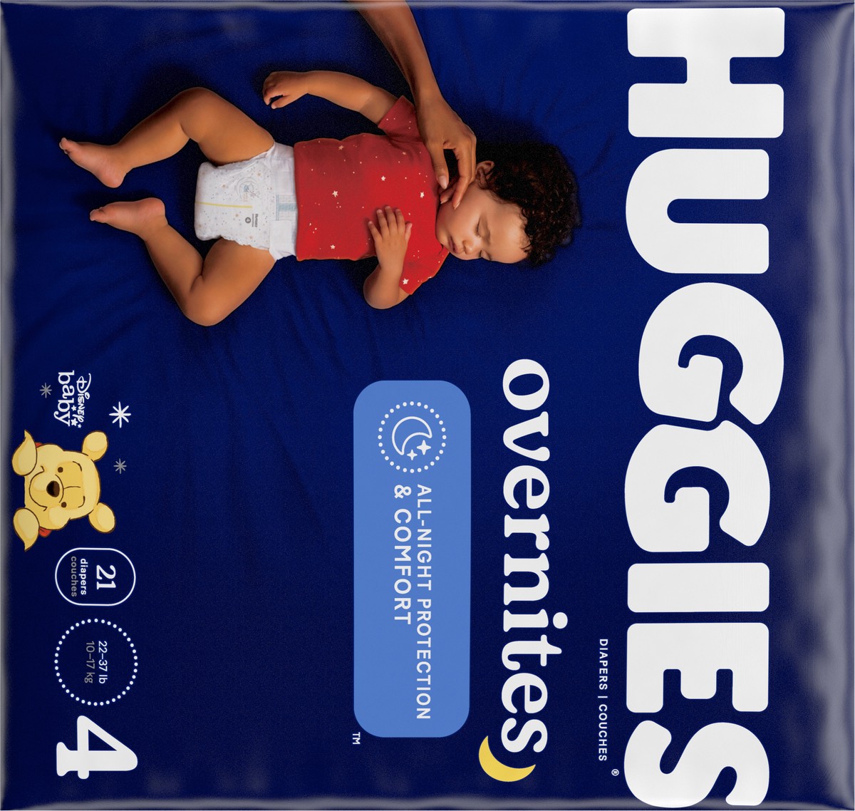 slide 3 of 8, Huggies Overnites Nighttime Baby Diapers, Size 4, 21 Ct, 21 ct