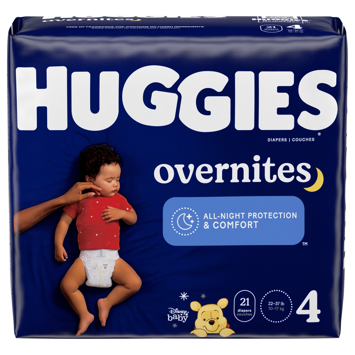 slide 1 of 8, Huggies Overnites Nighttime Baby Diapers, Size 4, 21 Ct, 21 ct