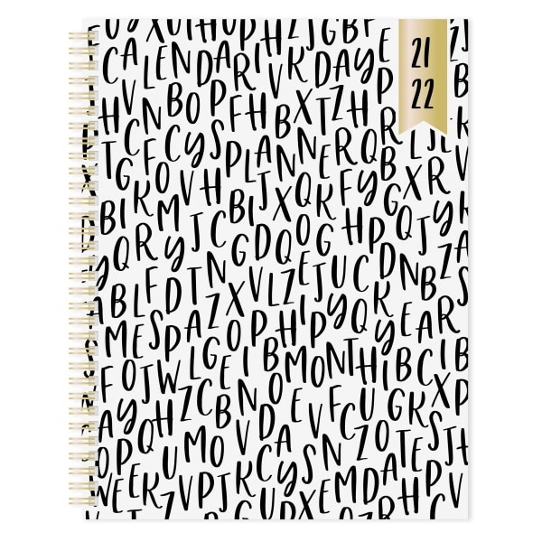 slide 1 of 3, Office Depot Brand Fashion Weekly/Monthly Academic Planner, 8-1/2'' X 11'', Alphabet, July 2021 To June 2022, Nw8511Ppa, 1 ct