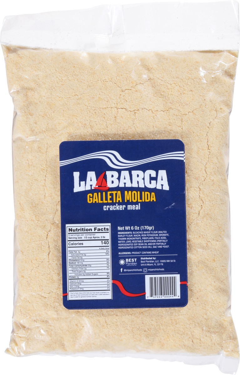 slide 7 of 13, La Barca Galleta Molida Cracker Meal 6 oz, 6 oz