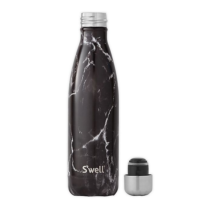 slide 2 of 2, S'well Stainless Steel Water Bottle - Black Marble, 17 oz