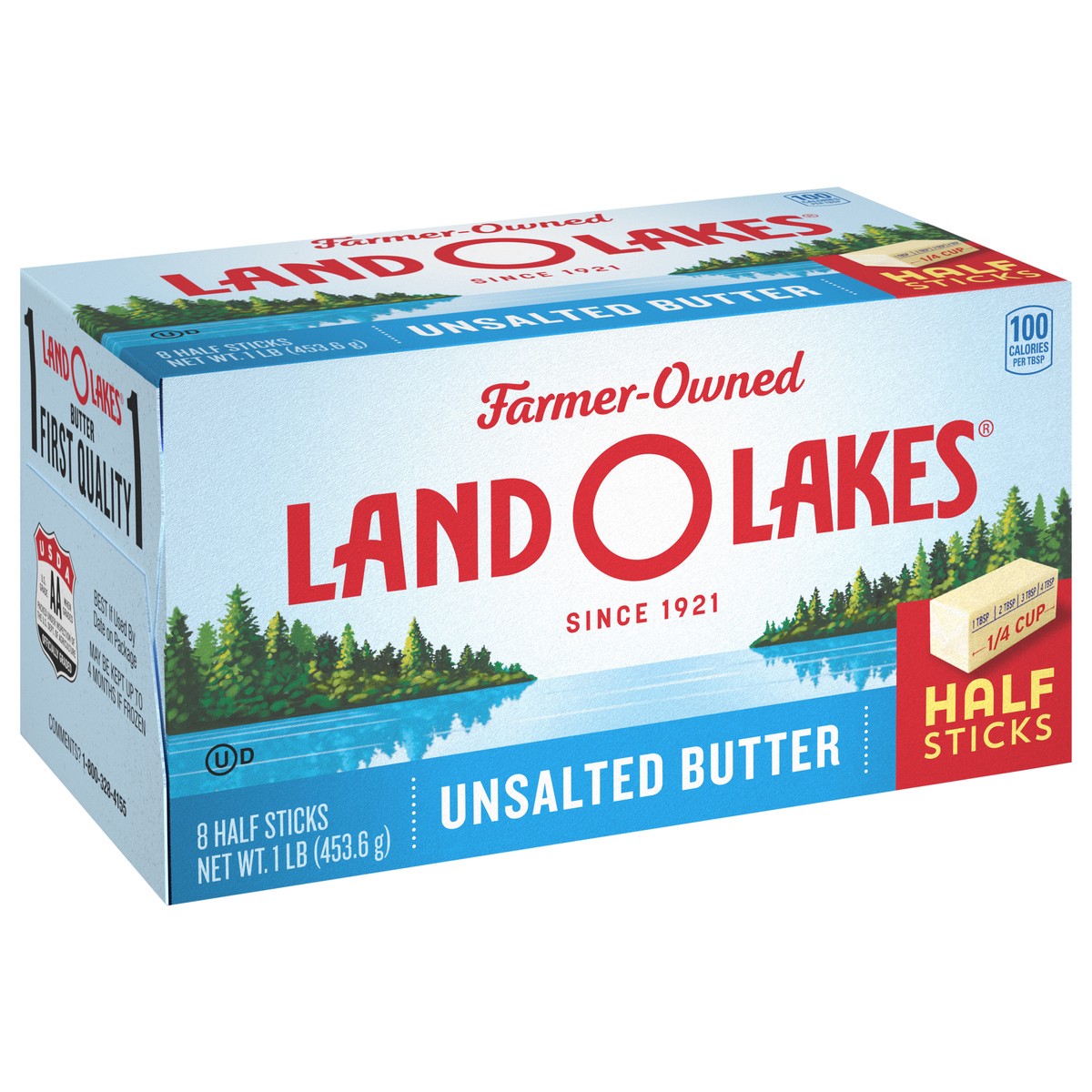 slide 2 of 9, Land O'Lakes Unsalted Sweet Butter, 1 lb