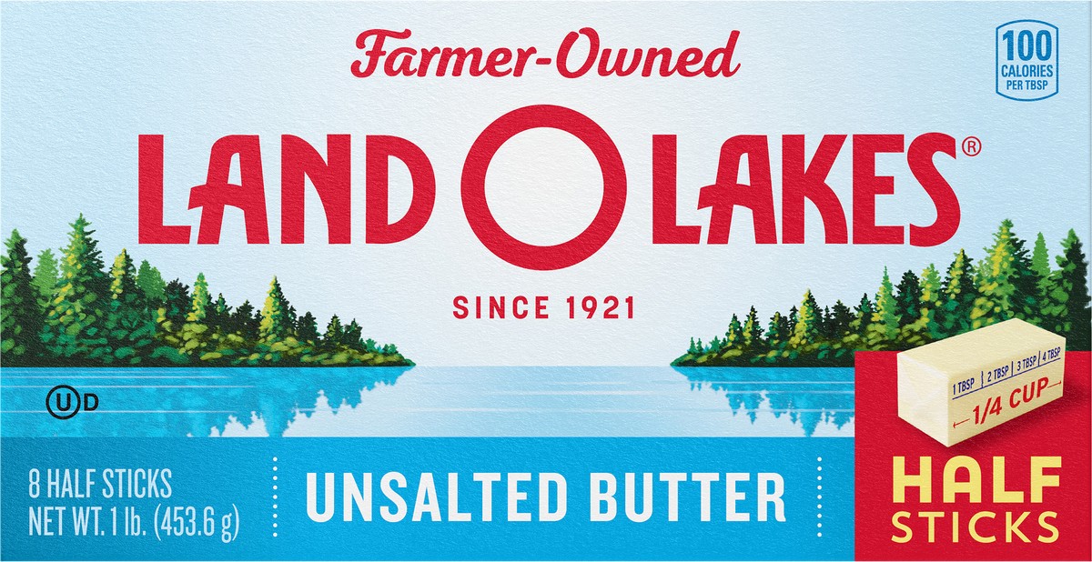 slide 9 of 9, Land O'Lakes Unsalted Sweet Butter, 1 lb