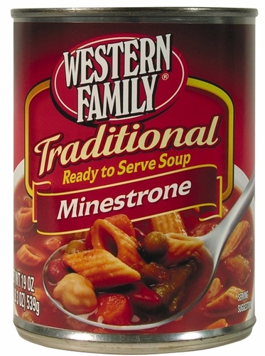 slide 1 of 1, Western Family Traditional Minestrone Rts, 19 oz