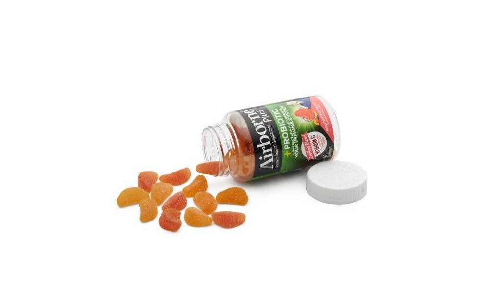 slide 4 of 6, Airborne Probiotic + Vitamin C Immune Support Gummies, 42 ct