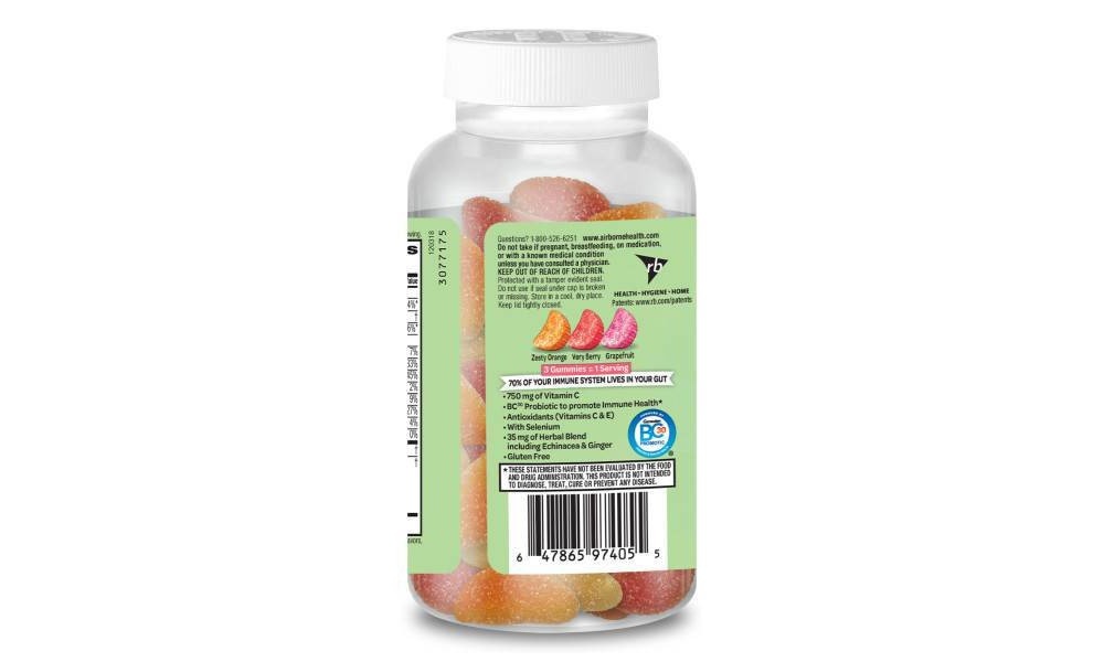 slide 5 of 6, Airborne Probiotic + Vitamin C Immune Support Gummies, 42 ct
