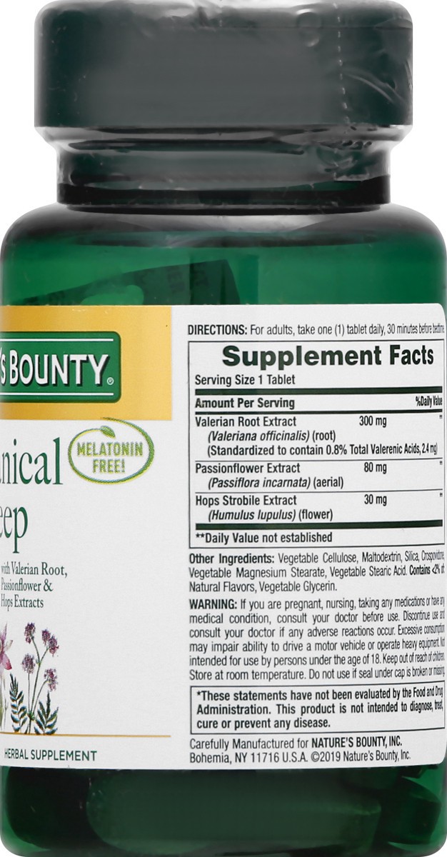 slide 8 of 9, Nature's Bounty Botanical Sleep, 30 ct