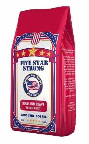 slide 1 of 1, Five Star Strong Bold & Brave French Roast Ground Coffee, 12 oz