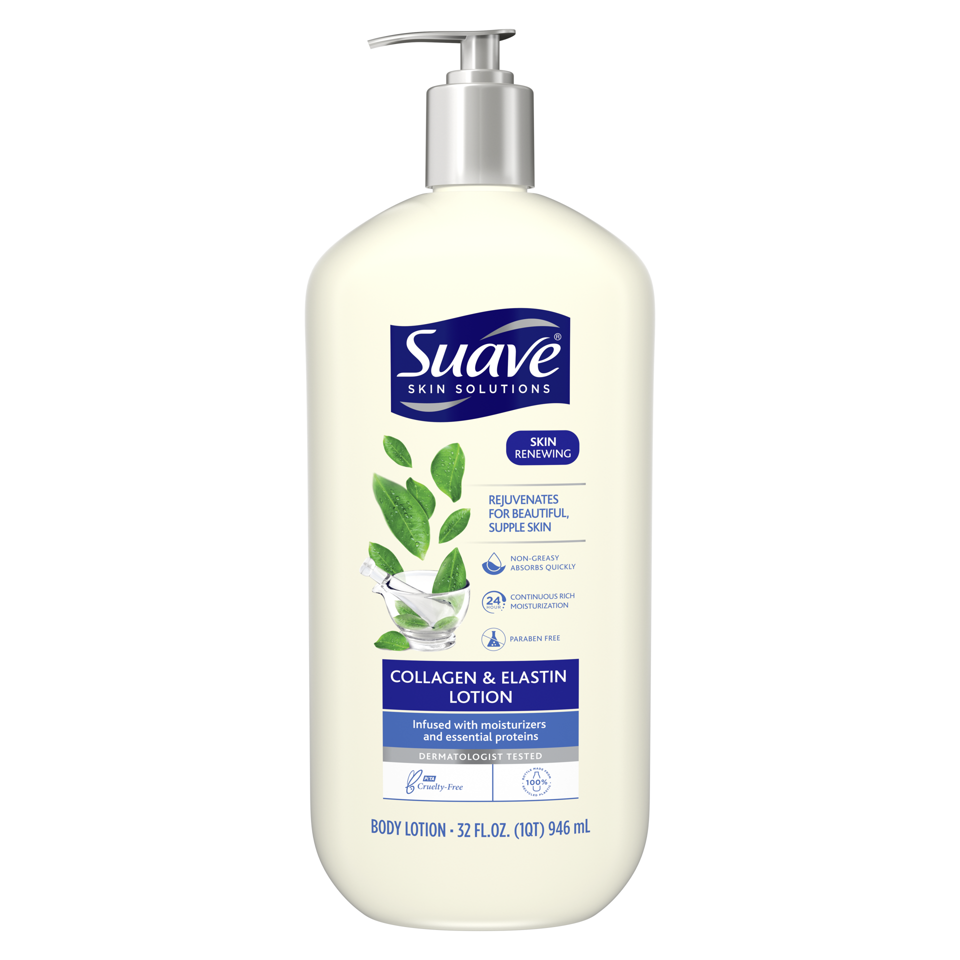 slide 6 of 6, Suave Skin Solutions Lotion Collagen Elastin, 32 oz, 32 oz