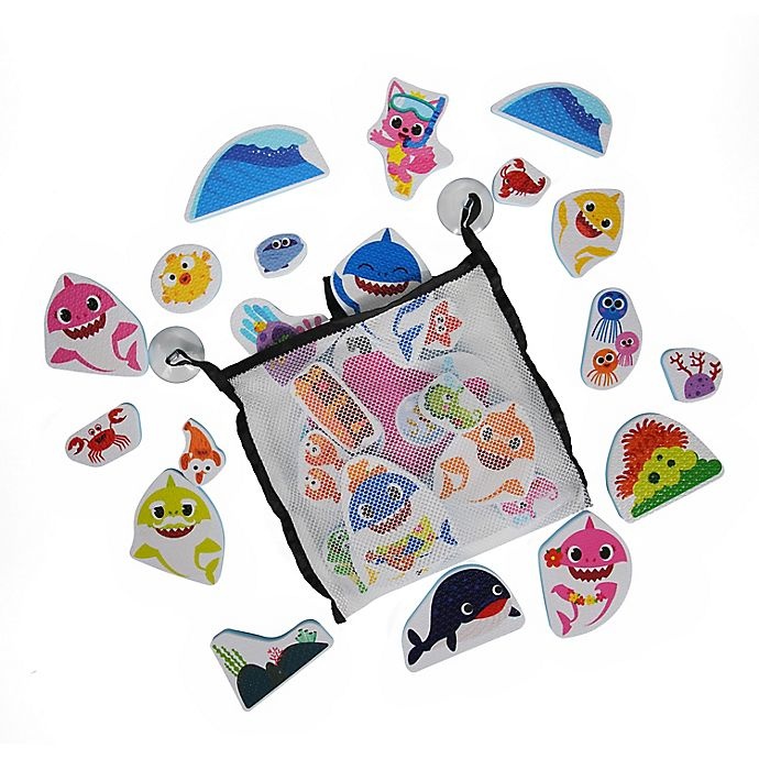 slide 1 of 2, Pinkfong Baby Shark Bath Sticker Pack, 30 ct