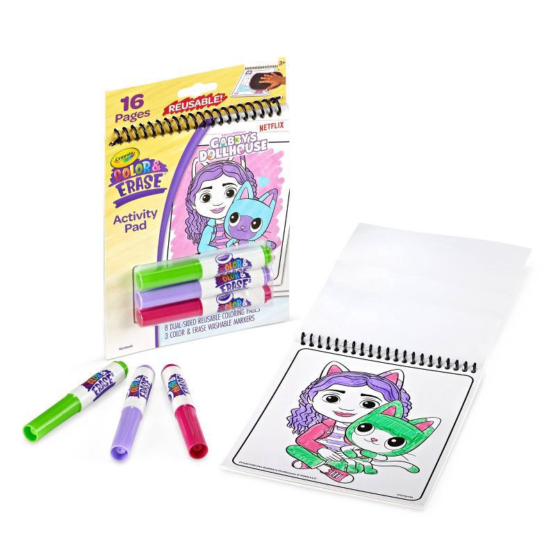slide 2 of 5, Crayola Gabby's Dollhouse Color & Erase Reusable Activity Pad, 1 ct