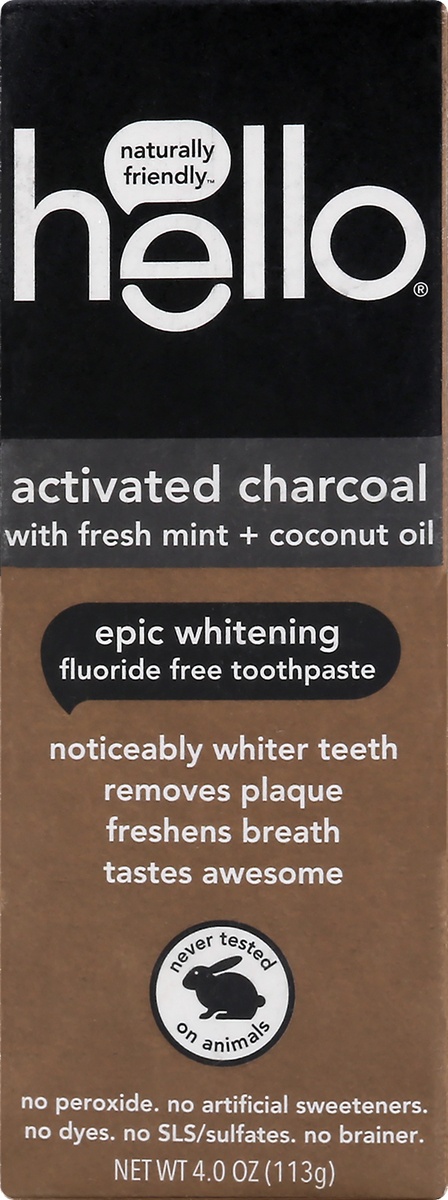 slide 8 of 10, Hello Activated Charcoal With Fresh Mint, 4 oz