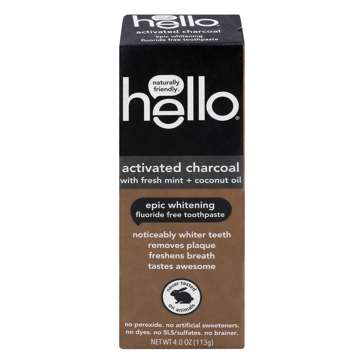 slide 1 of 10, Hello Activated Charcoal With Fresh Mint, 4 oz