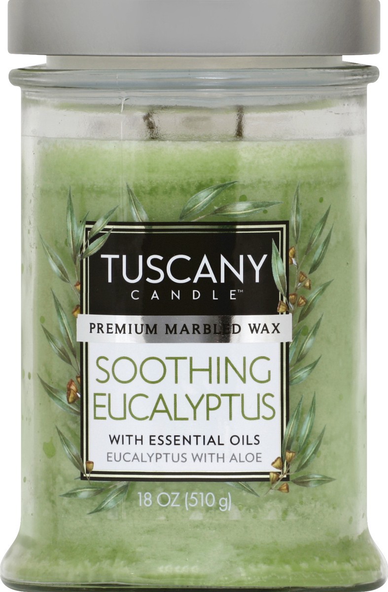 slide 1 of 8, Tuscany Candle Classic Fragrances For The Home Soothing Eucalyptus Jar Candle - Green, 1 ct