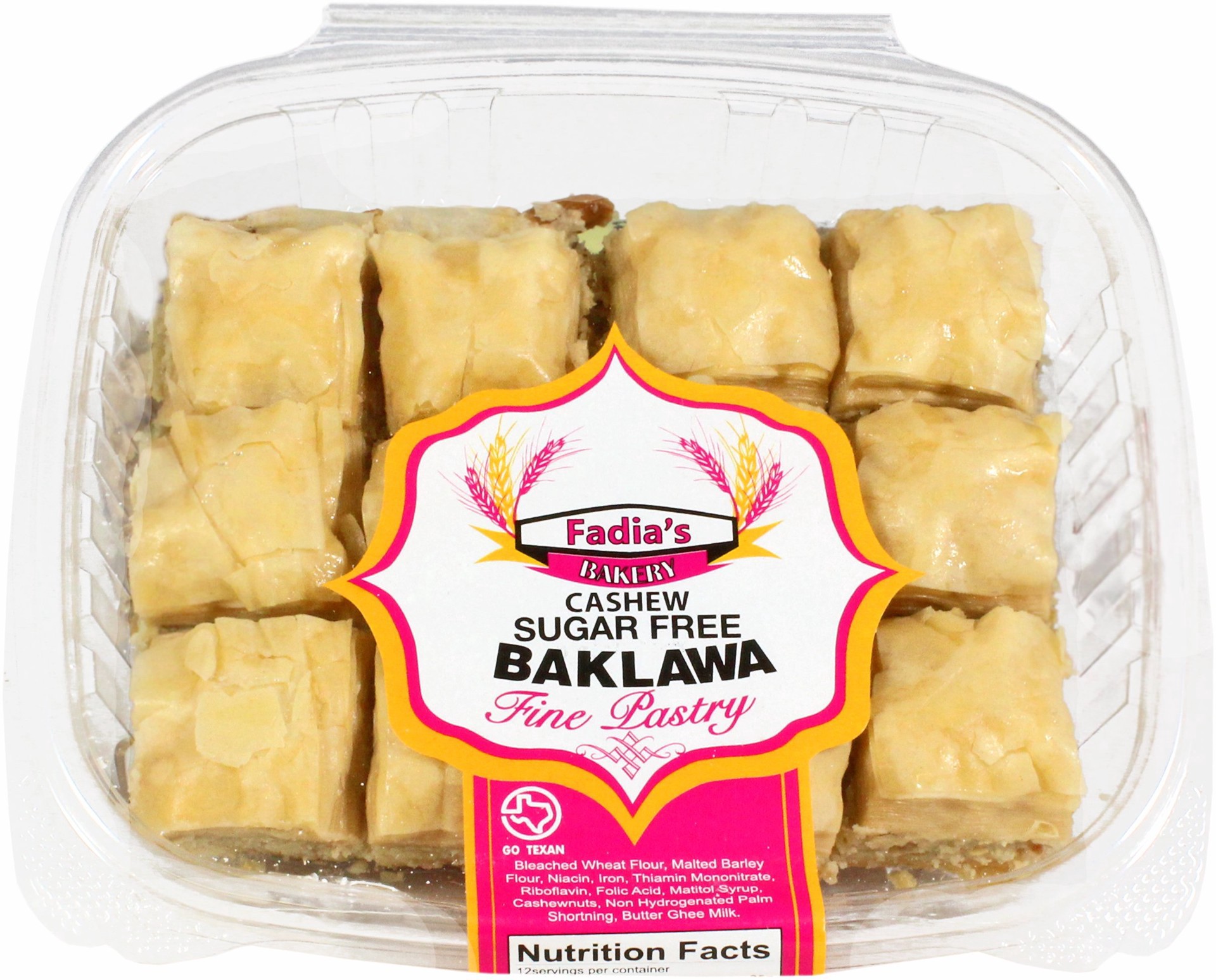 slide 1 of 1, Fadia's Bakery Sugar Free Baklava, 1 ct