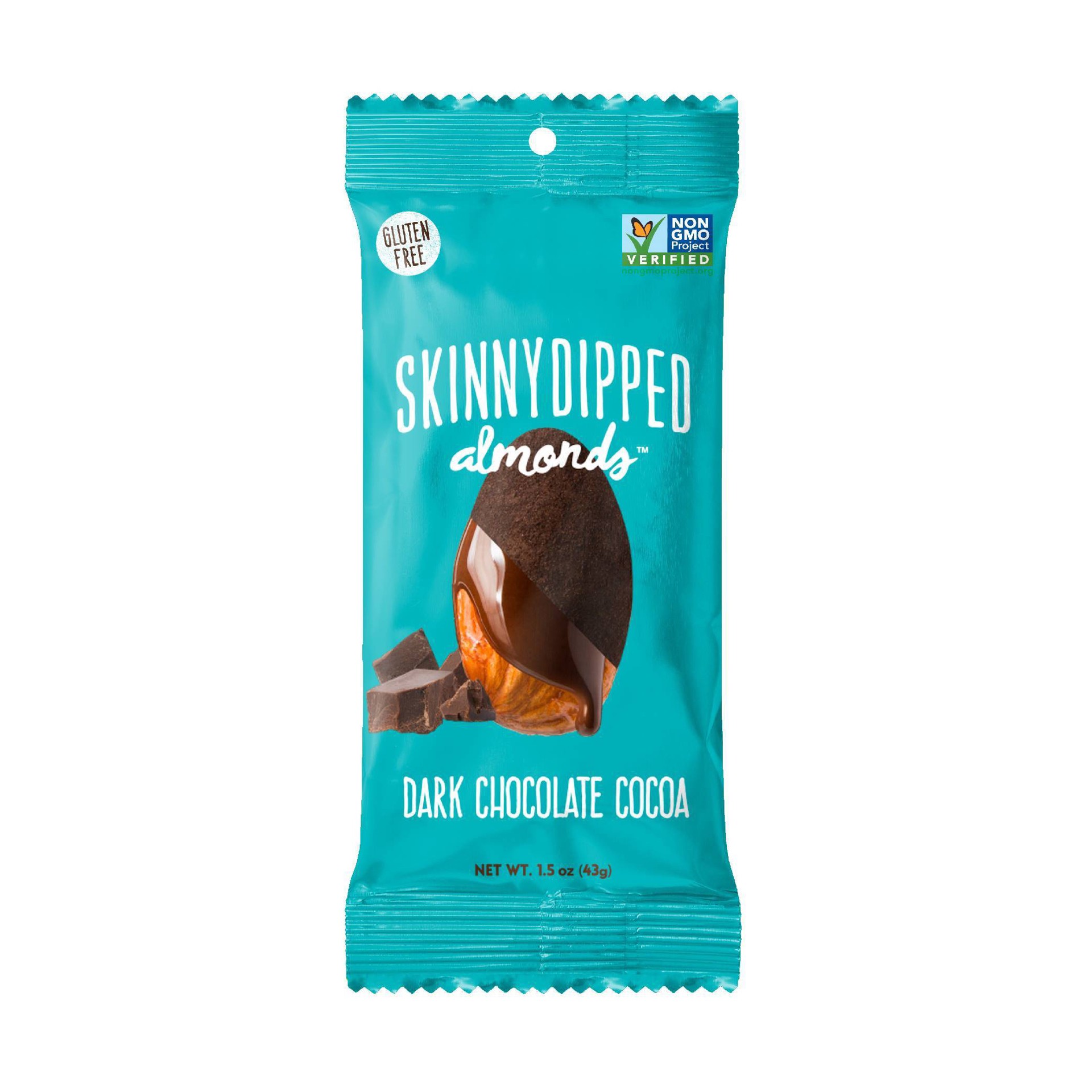 slide 1 of 8, Skinny Dipped Dark Chocolate Cocoa Almonds, 1.5 oz