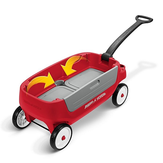 slide 4 of 10, Radio Flyer Deluxe 3-in-1 Grandstand Wagon with Canopy, 1 ct