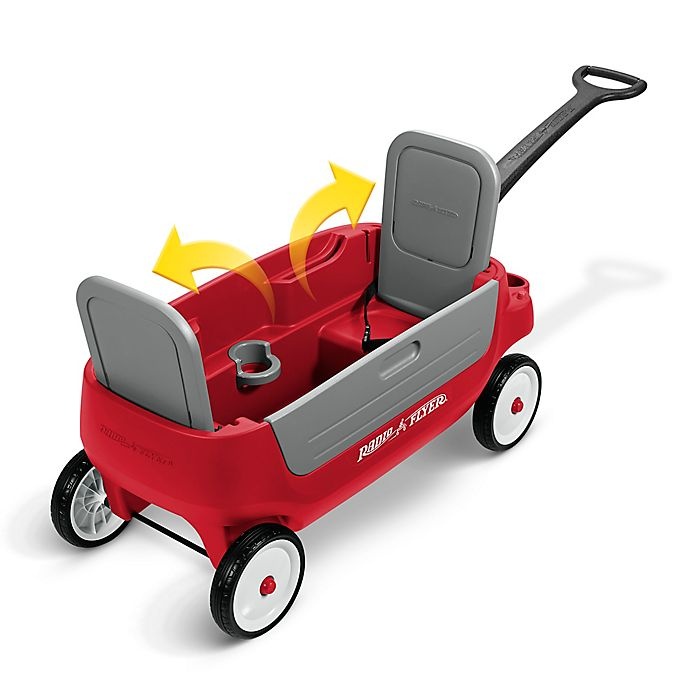 slide 6 of 10, Radio Flyer Deluxe 3-in-1 Grandstand Wagon with Canopy, 1 ct