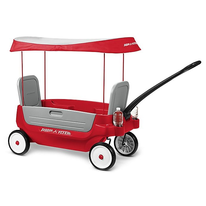 slide 1 of 10, Radio Flyer Deluxe 3-in-1 Grandstand Wagon with Canopy, 1 ct
