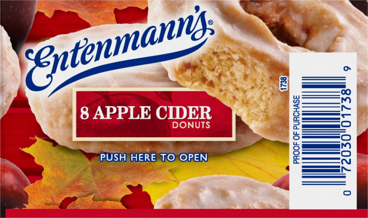 slide 7 of 9, Entenmann's Apple Cider Donuts, 8 count, Donuts, 16 oz Box, 8 ct