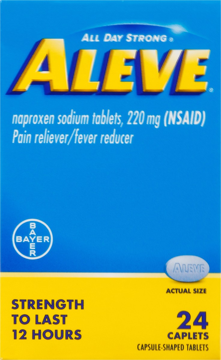 slide 12 of 13, Aleve Pain Reliever/Fever Reducer, 24 ct, 220 mg, 24 ct