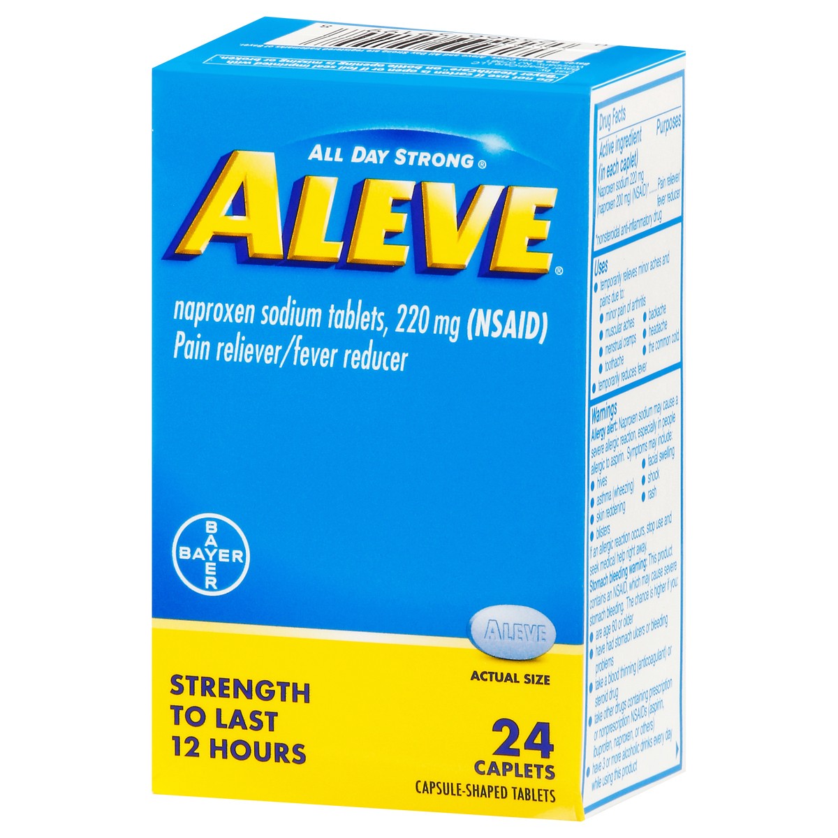 slide 7 of 13, Aleve Pain Reliever/Fever Reducer, 24 ct, 220 mg, 24 ct