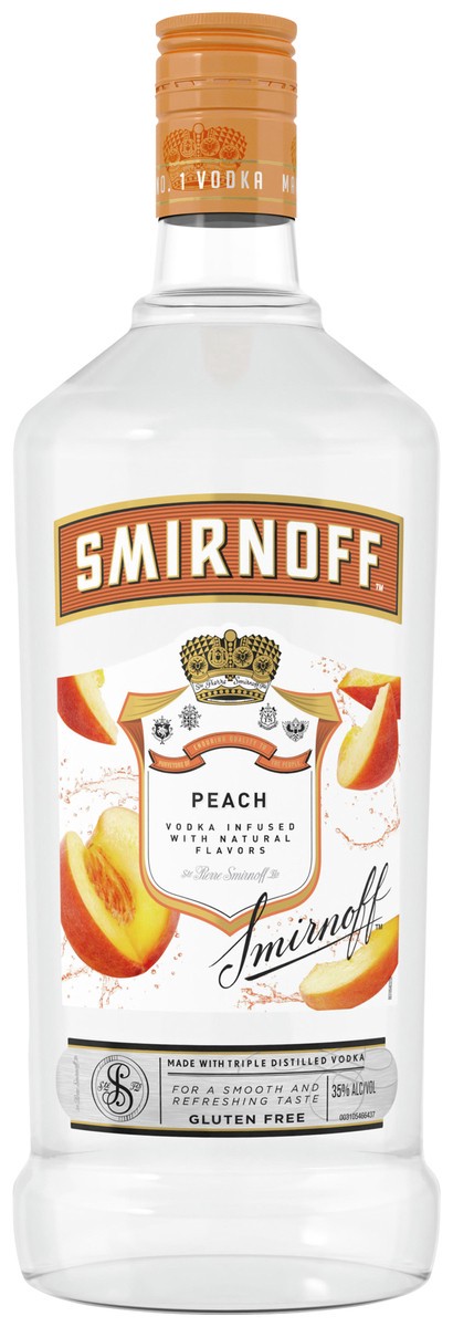 slide 1 of 3, Smirnoff Peach Vodka, 1.75 liter