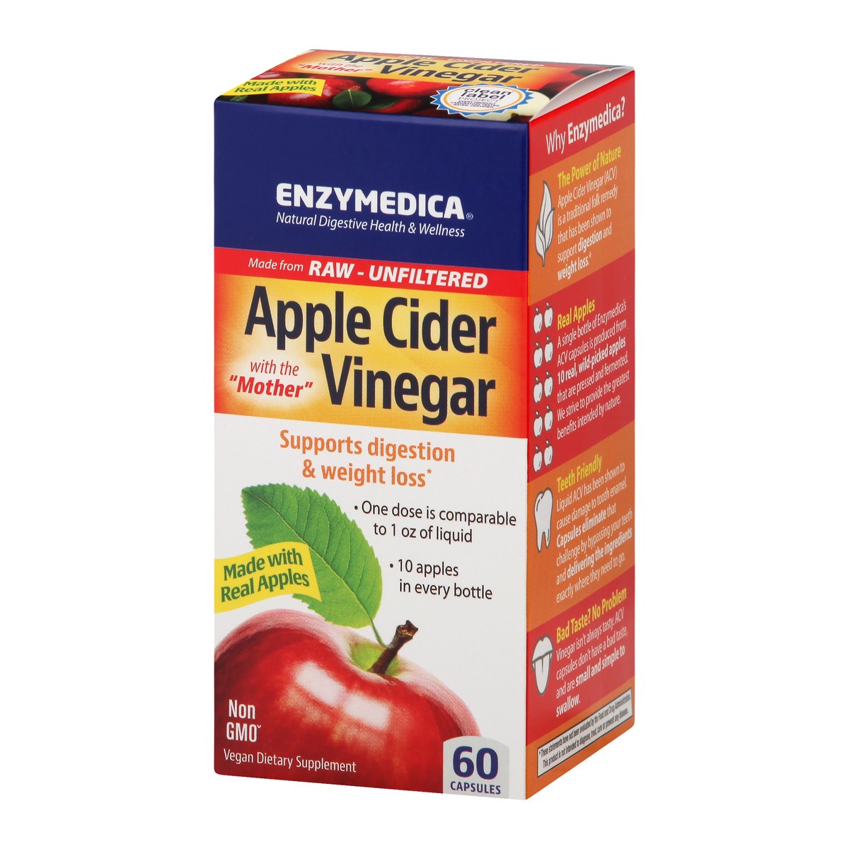 slide 12 of 12, Enzymedica Apple Cider Vinegar 60 ea, 60 ct