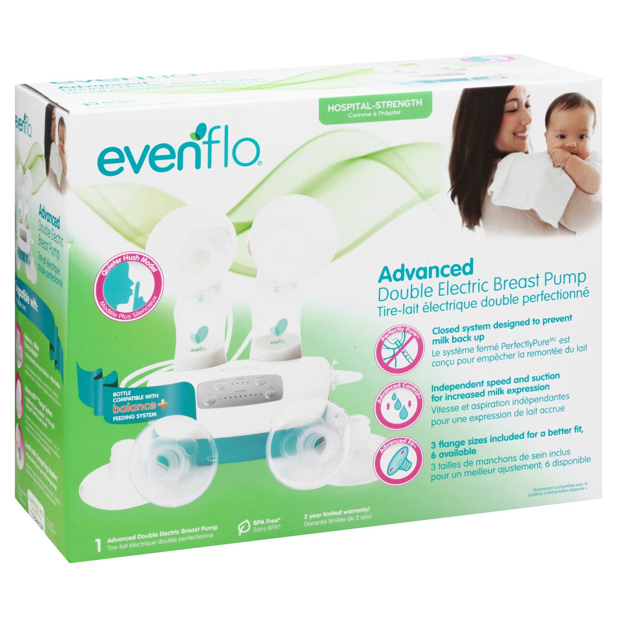 slide 4 of 11, Evenflo Advanced Double Electric Breast Pump 1 ea, 1 ct