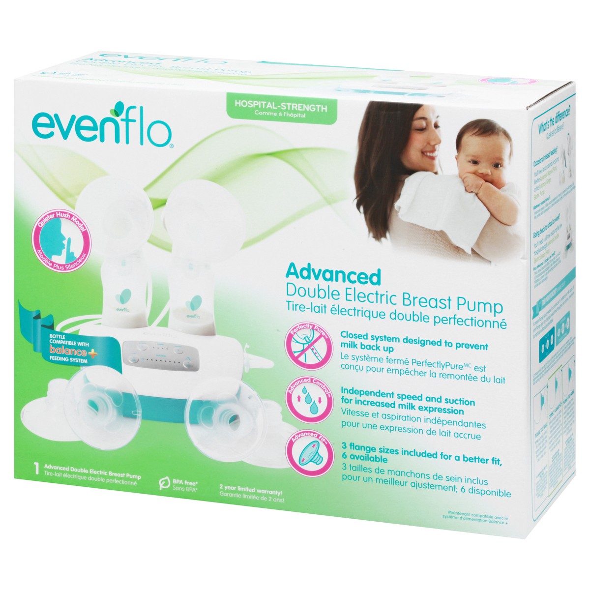 slide 5 of 11, Evenflo Advanced Double Electric Breast Pump 1 ea, 1 ct