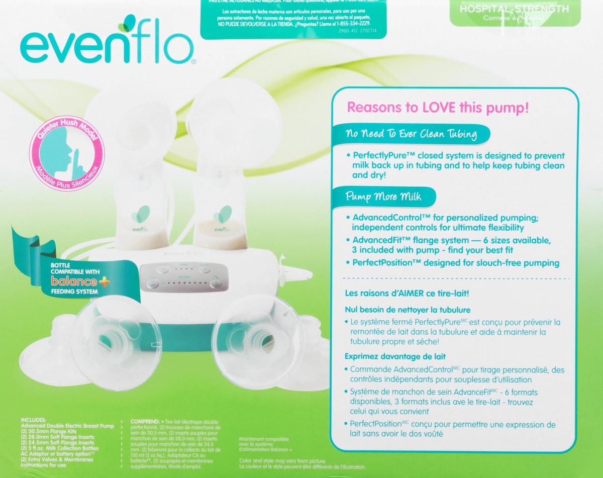 slide 8 of 11, Evenflo Advanced Double Electric Breast Pump 1 ea, 1 ct