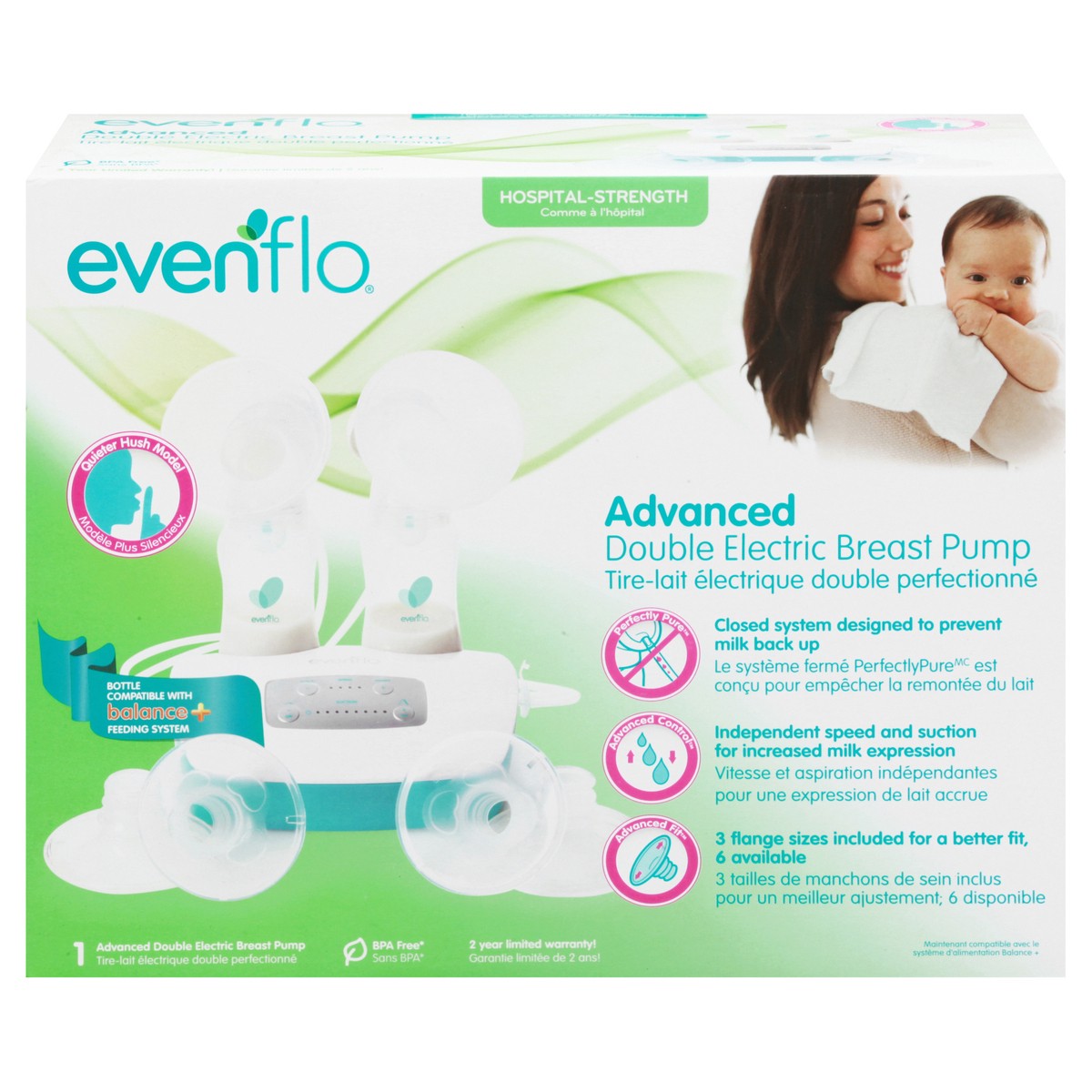 slide 1 of 11, Evenflo Advanced Double Electric Breast Pump 1 ea, 1 ct