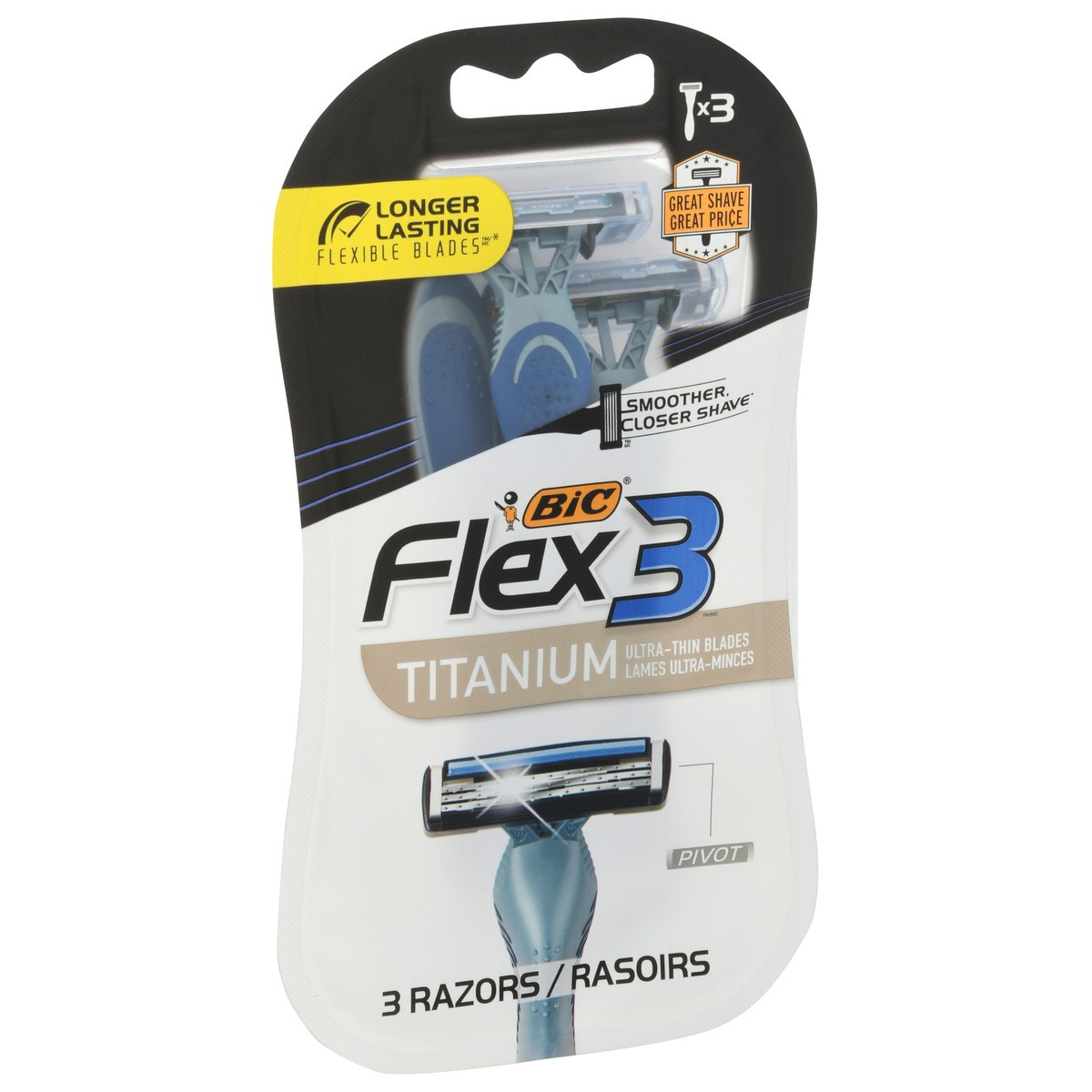 slide 2 of 9, BIC Razors, Titanium, 3 bc