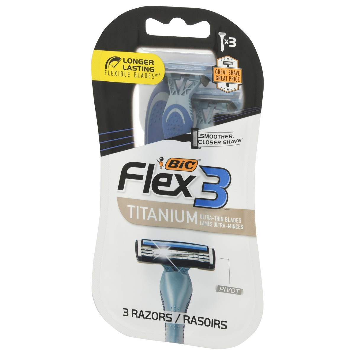slide 4 of 9, BIC Razors, Titanium, 3 bc