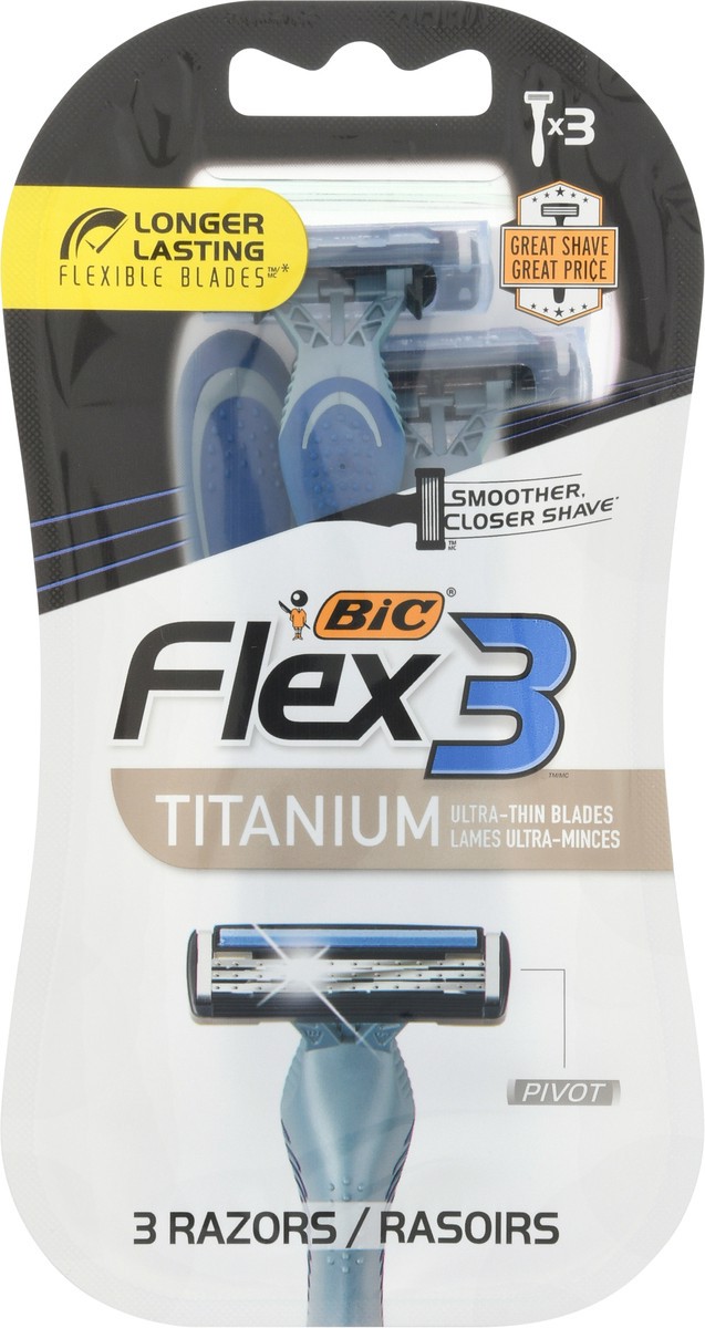 slide 5 of 9, BIC Razors, Titanium, 3 bc