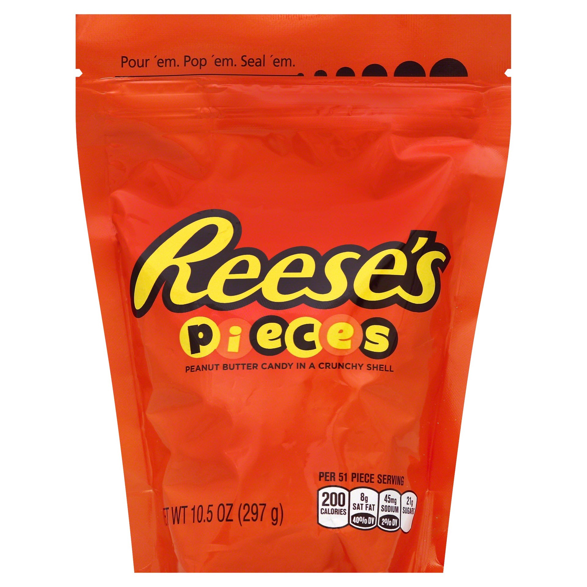 slide 1 of 8, Reese's Pieces Peanut Butter Candy, 10.5 oz