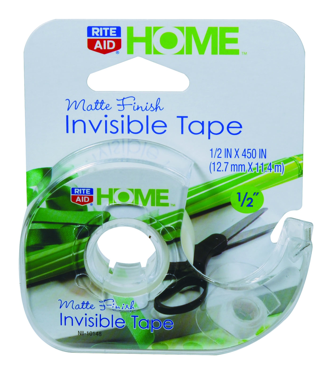 slide 1 of 1, Rite Aid Home Matte Finish Invisible Tape, 0.5 in x 450 in