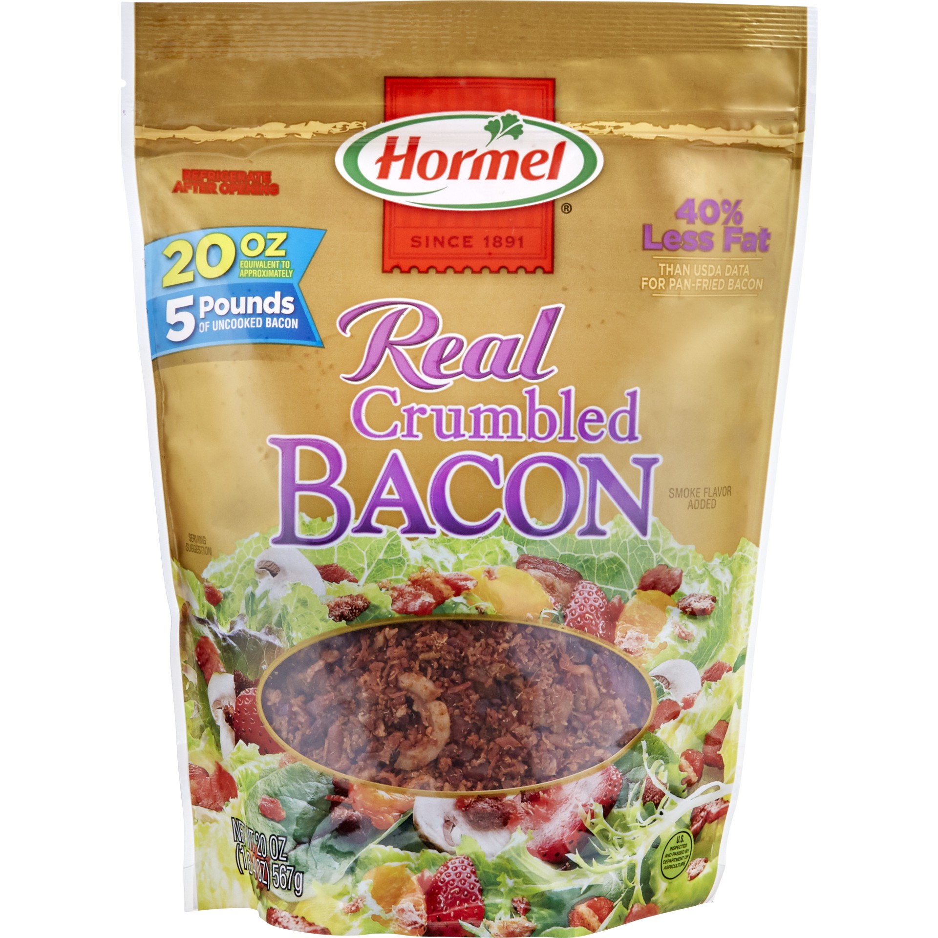 slide 1 of 6, Hormel Real Crumbled Bacon, 20 oz