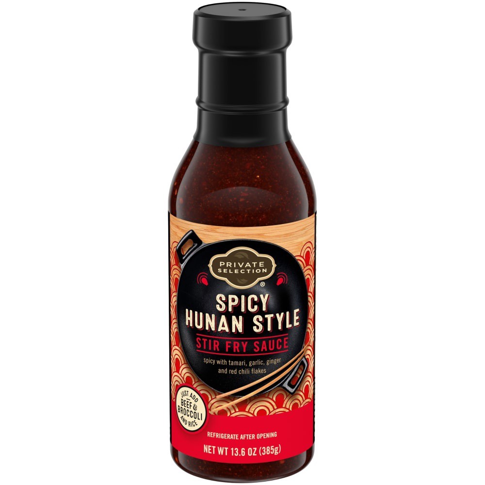 slide 2 of 3, Private Selection Spicy Hunan Style Stir Fry Sauce, 13.6 oz