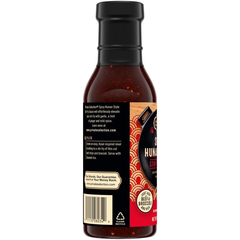 slide 1 of 3, Private Selection Spicy Hunan Style Stir Fry Sauce, 13.6 oz