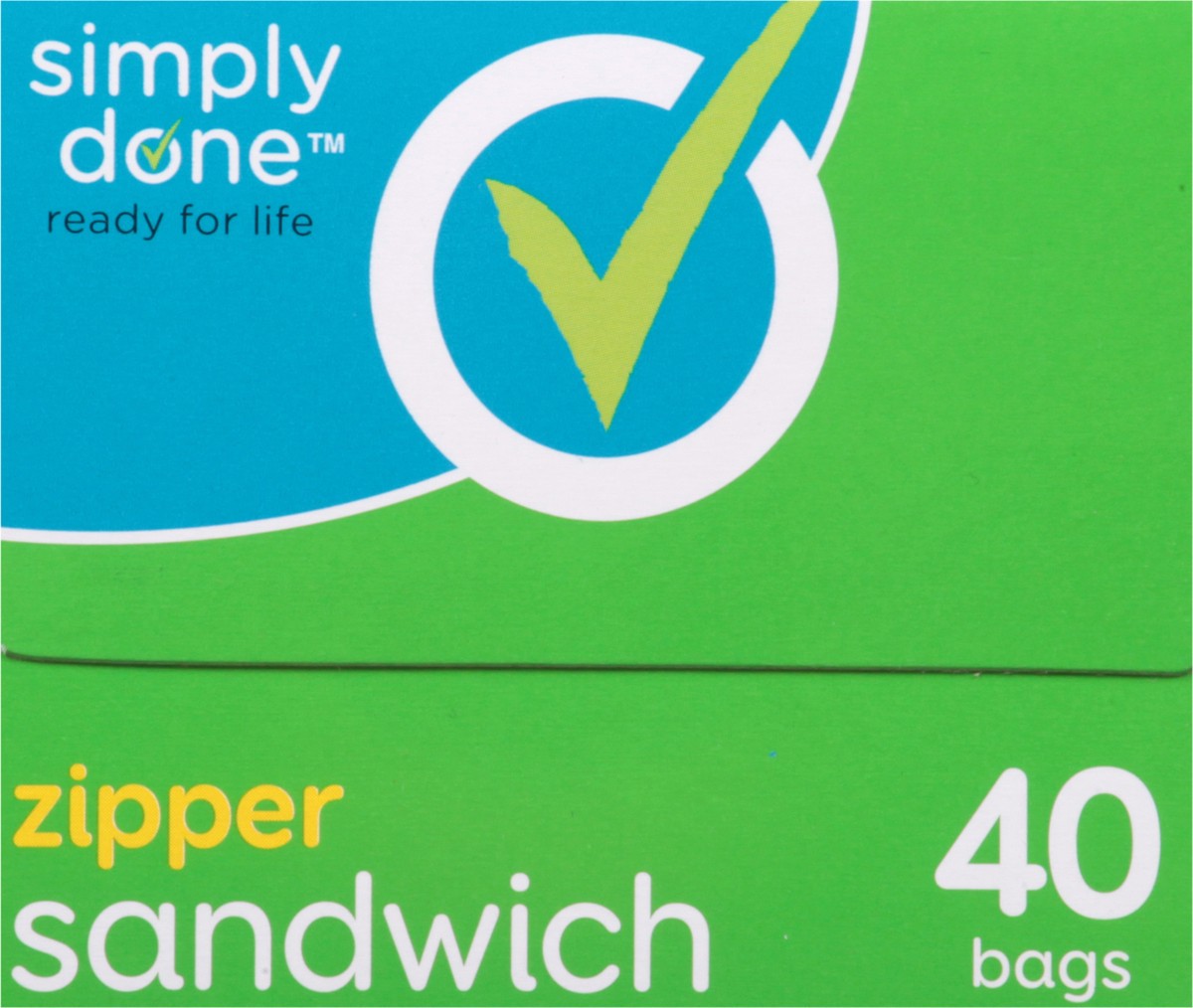 slide 6 of 9, Simply Done Zipper Colorful Sandwich Bags 40 ea, 40 ct