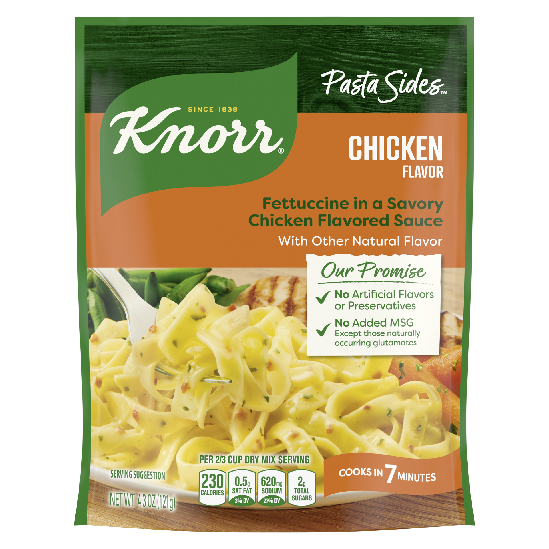slide 2 of 5, Knorr Pasta Sides Chicken Fettuccine, 4.3 oz, 4.3 oz