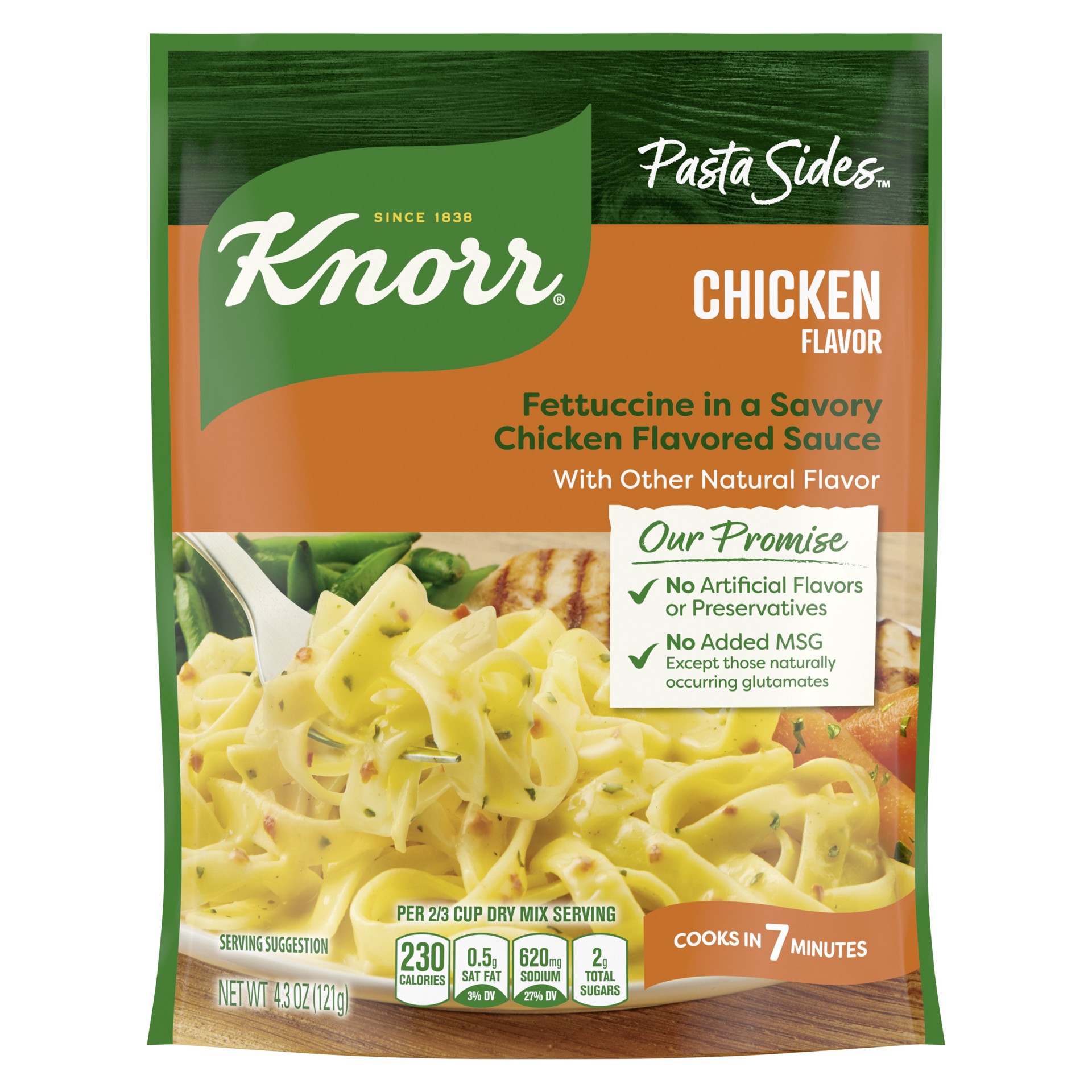 slide 1 of 5, Knorr Pasta Sides Chicken Fettuccine, 4.3 oz, 4.3 oz
