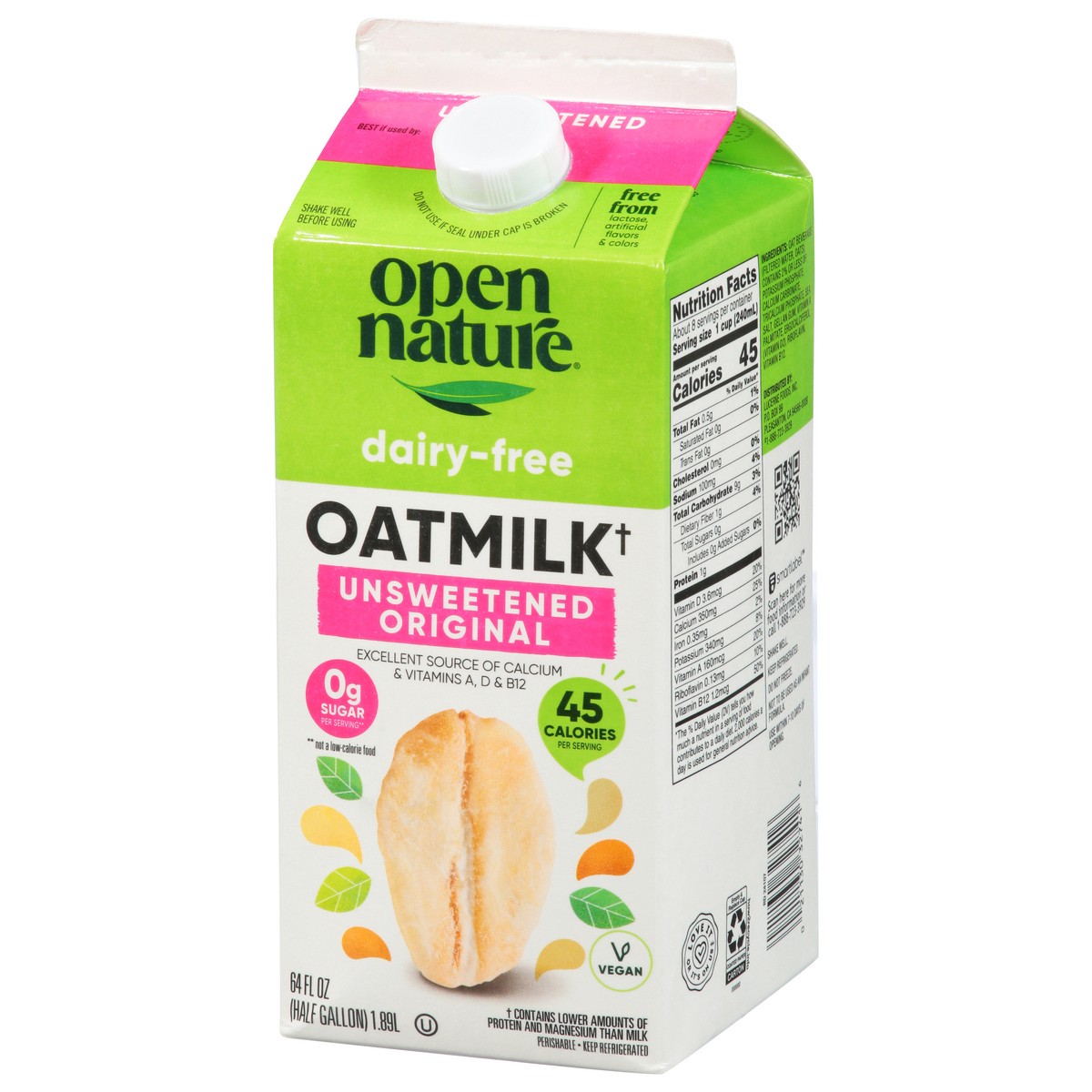slide 12 of 13, Opn Nat Original Unsweetened Oatmilk 64 Fz - 64 FZ, 64 fl oz
