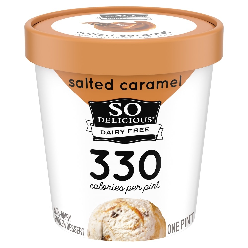 slide 1 of 1, So Delicious Dairy Free Salted Caramel Swirl Frozen Mousse, 16 fl oz