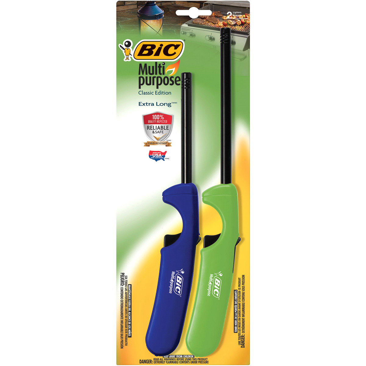 slide 3 of 4, BIC Multi-Purpose Classic Edition Extra Long Lighter 2 ea, 2 ct