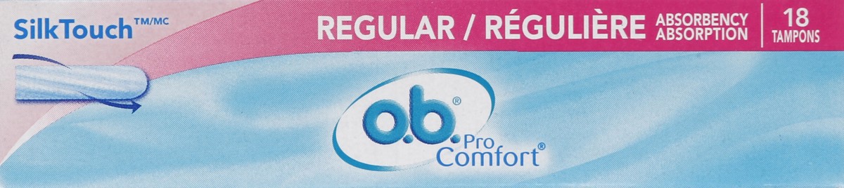 slide 2 of 6, o.b. ProComfort Applicator Free Digital Tampons Regular Absorbency - 18 Count, 18 ct